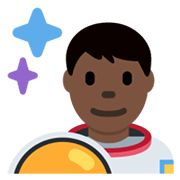 Émoji 👨🏿‍🚀 Astronaute Homme : Peau Foncée sur Twitter Twemoji 13.0.1.