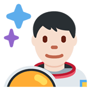 👨🏻‍🚀 Emoji Astronauta Hombre: Tono De Piel Claro en Twitter Twemoji 13.0.1.