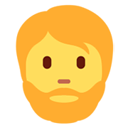 🧔 Emoji  Pessoa: Barba na Twitter Twemoji 13.0.1.