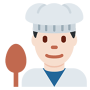 Emoji 👨🏻‍🍳 Cuoco: Carnagione Chiara su Twitter Twemoji 13.0.1.