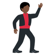 🕺🏿 Emoji Hombre Bailando: Tono De Piel Oscuro en Twitter Twemoji 13.0.1.