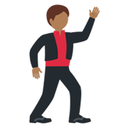 🕺🏾 Emoji Hombre Bailando: Tono De Piel Oscuro Medio en Twitter Twemoji 13.0.1.