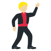 🕺🏼 Emoji tanzender Mann: mittelhelle Hautfarbe Twitter Twemoji 13.0.1.