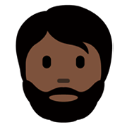 Emoji 🧔🏿 Uomo Con La Barba: Carnagione Scura su Twitter Twemoji 13.0.1.