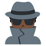🕵🏿‍♂️ Emoji Detektiv: dunkle Hautfarbe Twitter Twemoji 13.0.1.