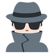 🕵🏻‍♂️ Emoji Detective Hombre: Tono De Piel Claro en Twitter Twemoji 13.0.1.