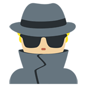 🕵🏼‍♂️ Emoji Detective Hombre: Tono De Piel Claro Medio en Twitter Twemoji 13.0.1.