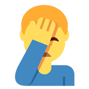 🤦‍♂️ Emoji sich an den Kopf fassender Mann Twitter Twemoji 13.0.1.