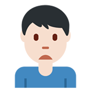 Emoji 🙍🏻‍♂️ Uomo Corrucciato: Carnagione Chiara su Twitter Twemoji 13.0.1.