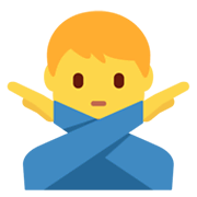 🙅‍♂️ Emoji Mann mit überkreuzten Armen Twitter Twemoji 13.0.1.