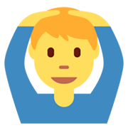 Emoji 🙆‍♂️ Uomo Con Gesto OK su Twitter Twemoji 13.0.1.