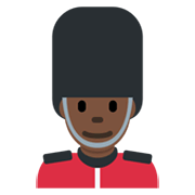 💂🏿‍♂️ Emoji Guardia Hombre: Tono De Piel Oscuro en Twitter Twemoji 13.0.1.