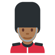 💂🏾‍♂️ Emoji Guarda Homem: Pele Morena Escura na Twitter Twemoji 13.0.1.