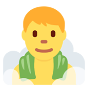 Emoji 🧖‍♂️ Uomo In Sauna su Twitter Twemoji 13.0.1.