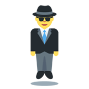 Emoji 🕴️‍♂️ Uomo in giacca e cravatta levitante su Twitter Twemoji 13.0.1.