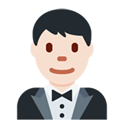Emoji 🤵🏻‍♂️ Uomo in smoking: Carnagione Chiara su Twitter Twemoji 13.0.1.