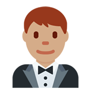 🤵🏽‍♂️ Emoji Hombre Con Esmoquin: Tono De Piel Medio en Twitter Twemoji 13.0.1.