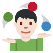 Emoji 🤹🏻‍♂️ Giocoliere Uomo: Carnagione Chiara su Twitter Twemoji 13.0.1.