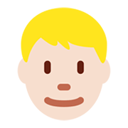 👱🏻‍♂️ Emoji Homem: Pele Clara E Cabelo Loiro na Twitter Twemoji 13.0.1.
