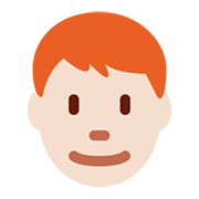 Emoji 👨🏻‍🦰 Uomo: Carnagione Chiara E Capelli Rossi su Twitter Twemoji 13.0.1.