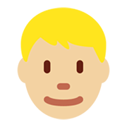 Émoji 👱🏼‍♂️ Homme Blond : Peau Moyennement Claire sur Twitter Twemoji 13.0.1.