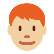 👨🏼‍🦰 Emoji Mann: mittelhelle Hautfarbe, rotes Haar Twitter Twemoji 13.0.1.