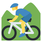 Emoji 🚵‍♂️ Ciclista Uomo Di Mountain Bike su Twitter Twemoji 13.0.1.