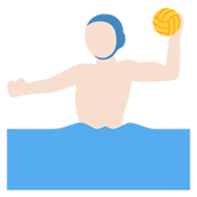 🤽🏻‍♂️ Emoji Wasserballspieler: helle Hautfarbe Twitter Twemoji 13.0.1.