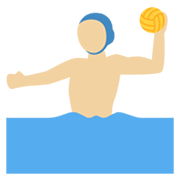 🤽🏼‍♂️ Emoji Homem Jogando Polo Aquático: Pele Morena Clara na Twitter Twemoji 13.0.1.