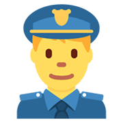 👮‍♂️ Emoji Policial Homem na Twitter Twemoji 13.0.1.