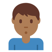 🙎🏾‍♂️ Emoji schmollender Mann: mitteldunkle Hautfarbe Twitter Twemoji 13.0.1.