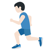 🏃🏻‍♂️ Emoji Hombre Corriendo: Tono De Piel Claro en Twitter Twemoji 13.0.1.