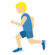 🏃🏼‍♂️ Emoji Hombre Corriendo: Tono De Piel Claro Medio en Twitter Twemoji 13.0.1.