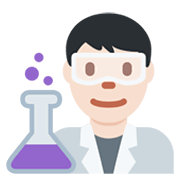 👨🏻‍🔬 Emoji Científico: Tono De Piel Claro en Twitter Twemoji 13.0.1.