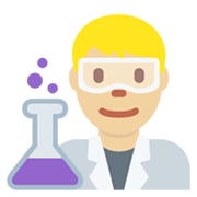 👨🏼‍🔬 Emoji Wissenschaftler: mittelhelle Hautfarbe Twitter Twemoji 13.0.1.