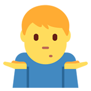 🤷‍♂️ Emoji Hombre Encogido De Hombros en Twitter Twemoji 13.0.1.