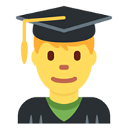 Emoji 👨‍🎓 Studente su Twitter Twemoji 13.0.1.