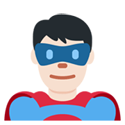 🦸🏻‍♂️ Emoji Superhéroe: Tono De Piel Claro en Twitter Twemoji 13.0.1.
