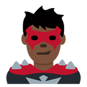 Emoji 🦹🏿‍♂️ Supercattivo Uomo: Carnagione Scura su Twitter Twemoji 13.0.1.