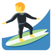 Emoji 🏄‍♂️ Surfista Uomo su Twitter Twemoji 13.0.1.