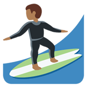 Emoji 🏄🏾‍♂️ Surfista Uomo: Carnagione Abbastanza Scura su Twitter Twemoji 13.0.1.