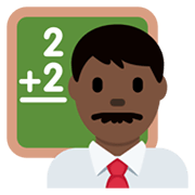 👨🏿‍🏫 Emoji Lehrer: dunkle Hautfarbe Twitter Twemoji 13.0.1.