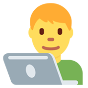 Emoji 👨‍💻 Tecnologo su Twitter Twemoji 13.0.1.
