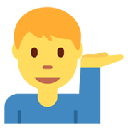 💁‍♂️ Emoji Homem Com A Palma Virada Para Cima na Twitter Twemoji 13.0.1.