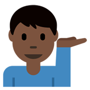 Emoji 💁🏿‍♂️ Uomo Con Suggerimento: Carnagione Scura su Twitter Twemoji 13.0.1.