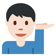 Emoji 💁🏻‍♂️ Uomo Con Suggerimento: Carnagione Chiara su Twitter Twemoji 13.0.1.