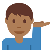 Emoji 💁🏾‍♂️ Uomo Con Suggerimento: Carnagione Abbastanza Scura su Twitter Twemoji 13.0.1.