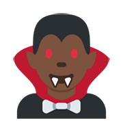 🧛🏿‍♂️ Emoji männlicher Vampir: dunkle Hautfarbe Twitter Twemoji 13.0.1.