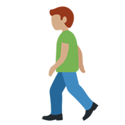 🚶🏽‍♂️ Emoji Hombre Caminando: Tono De Piel Medio en Twitter Twemoji 13.0.1.