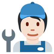 🧑🏻‍🔧 Emoji Mechaniker(in): helle Hautfarbe Twitter Twemoji 13.0.1.